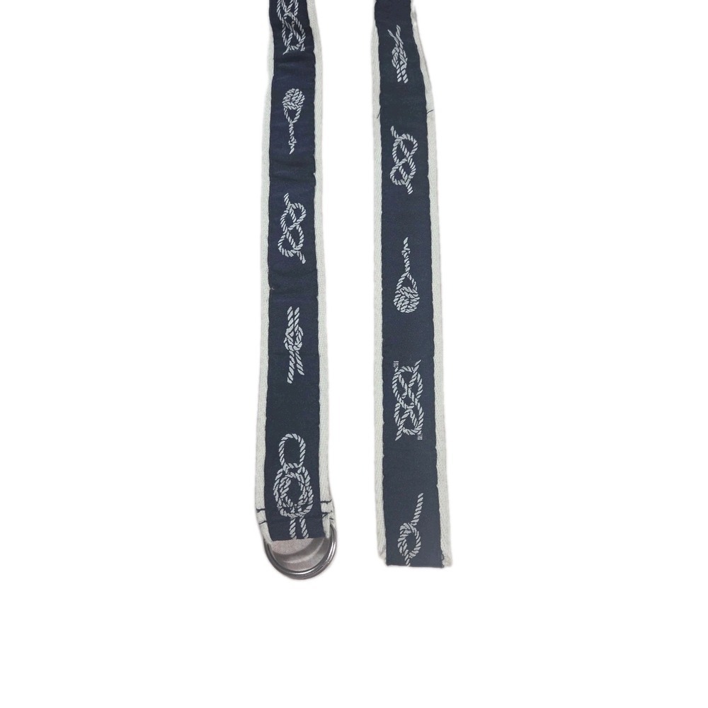 Polo Ralph Lauren Kids Navy Blue Nautical Rope Print D-Ring Belt - Picture 4 of 6